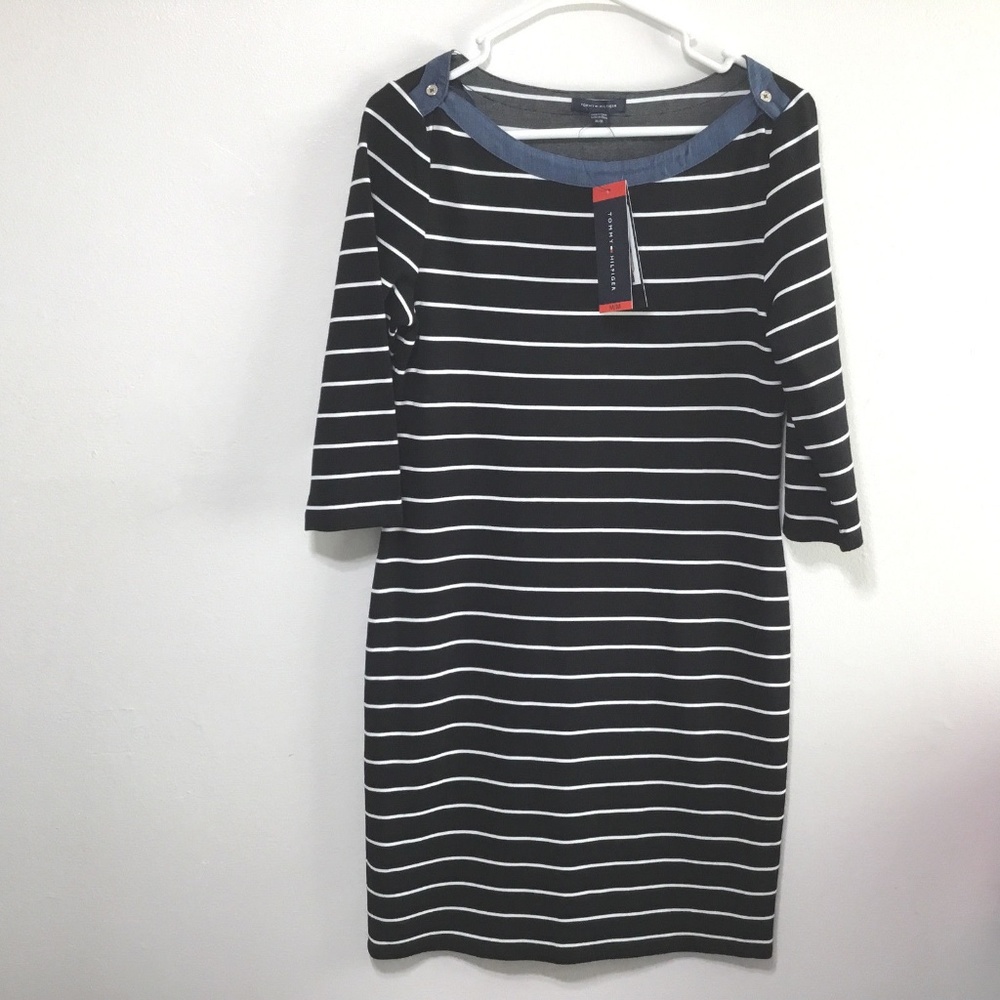 Tommy Hilfiger Women's Elbow Length Ponte Dress